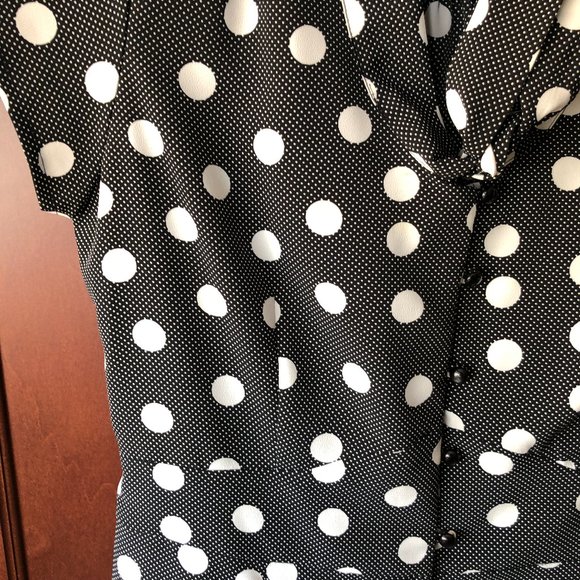 Axcess Short-Sleeved Polka Dotted Dress - Small - Picture 3 of 5
